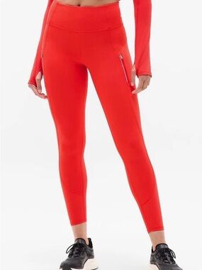 Athleta Rainier High Rise Legging Red - size medium
